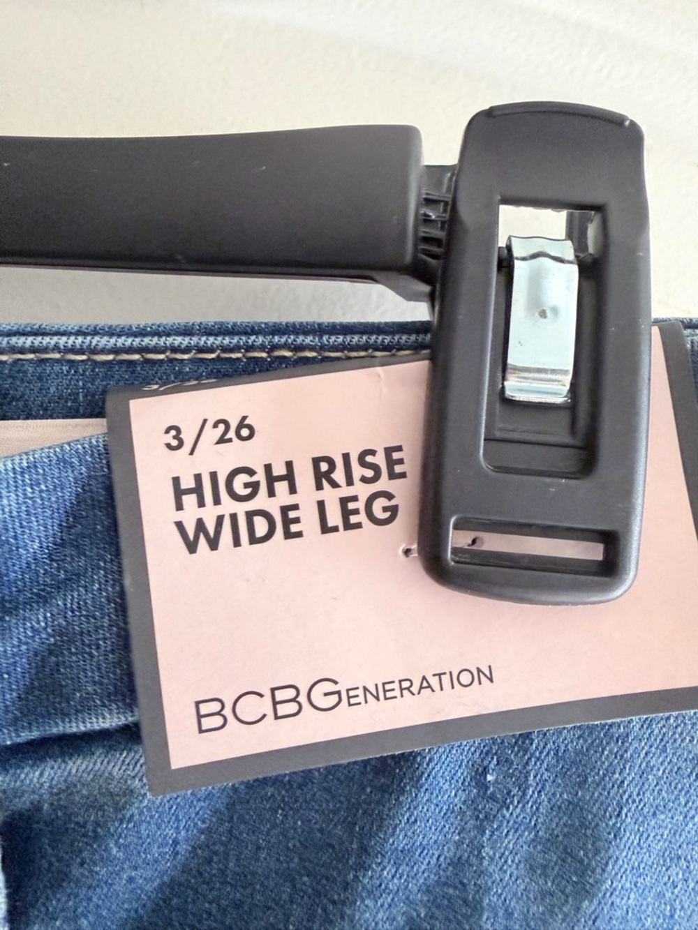 BCBG Light Wash Wide Leg Jeans - Picture 2 of 4